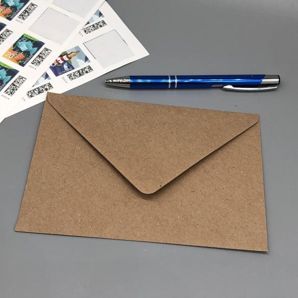 Umschlag C6 Papier Grußkarten kraft braun geschlossen
